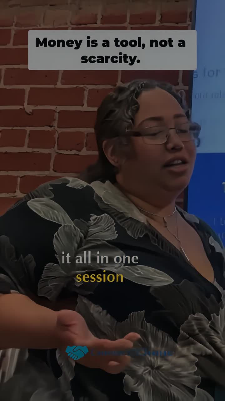 Emily teaching during Money Week